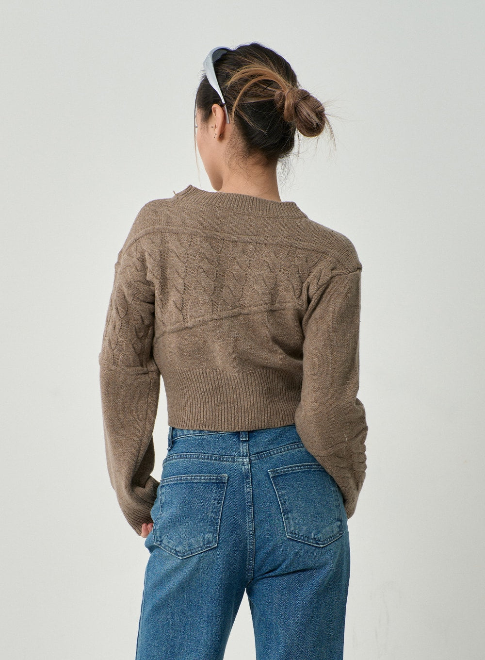 Cropped Knit Cardigan CD15