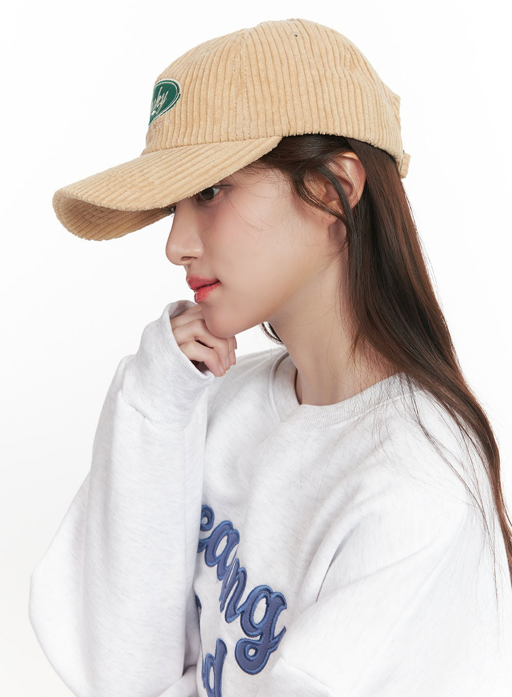 Corduroy Embroidered Hat CJ515