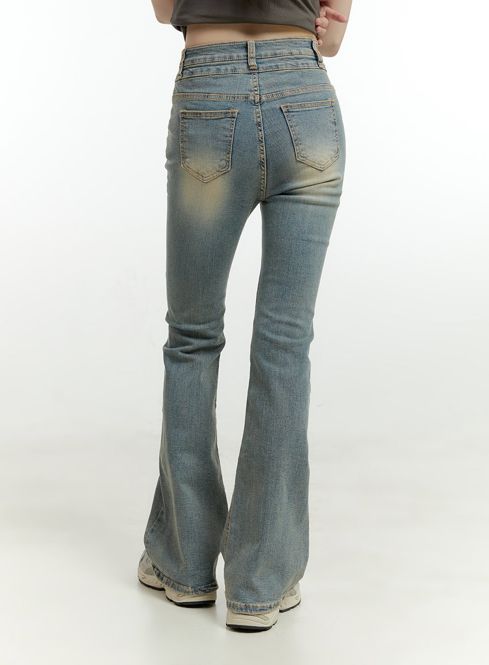 Anna Double Button Bootcut Jeans CG401