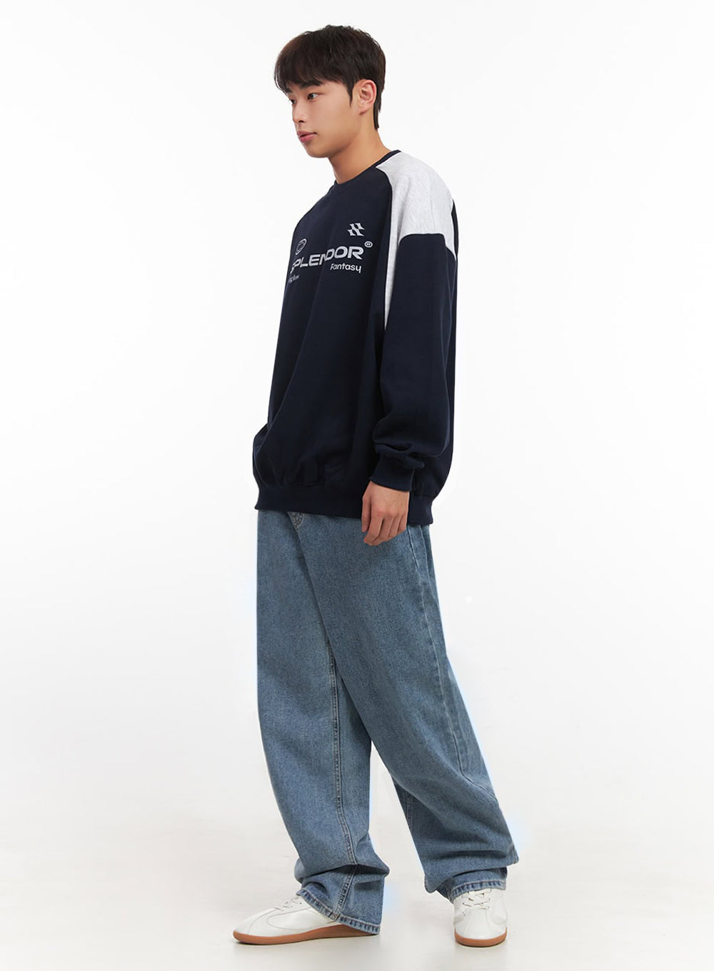 Men's Contrast Graphic Sweatshirt IF517