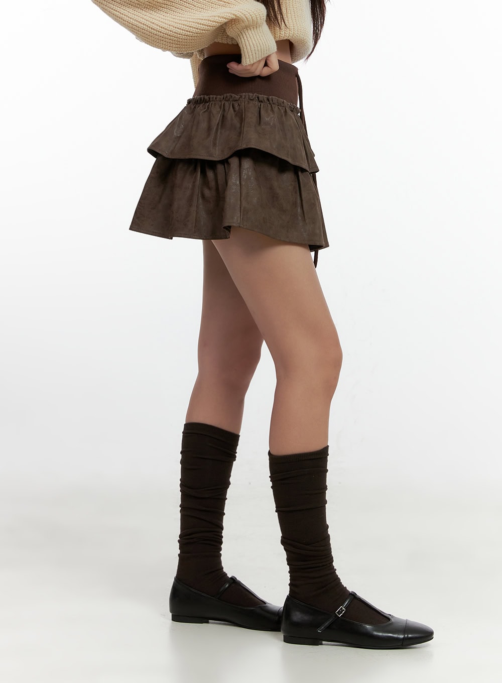 Flare Ruffle Mini Skirt CN412