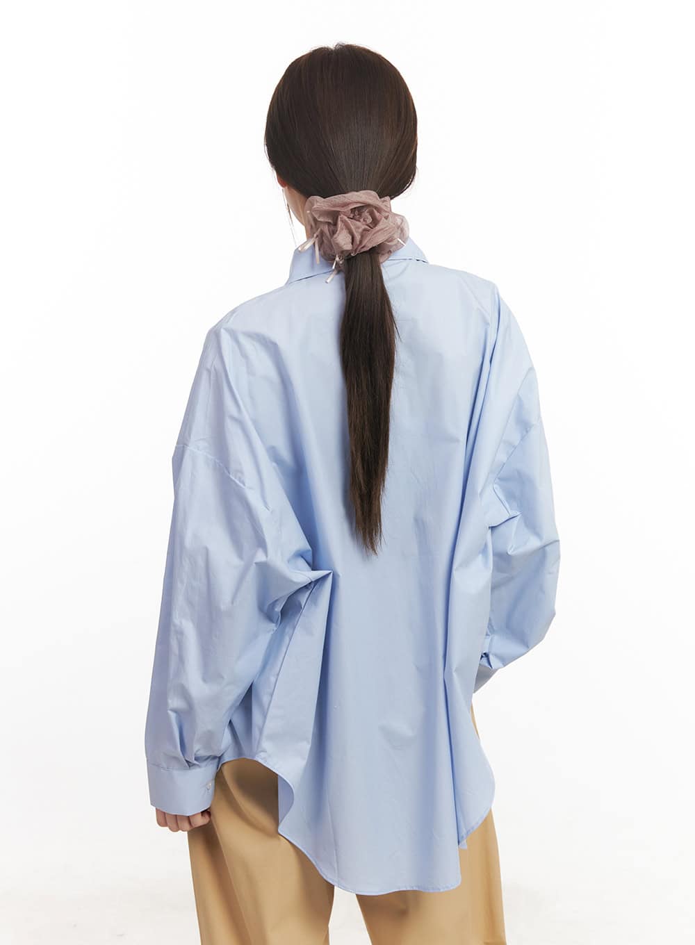 Cotton Oversized Button-Up Shirt CA502
