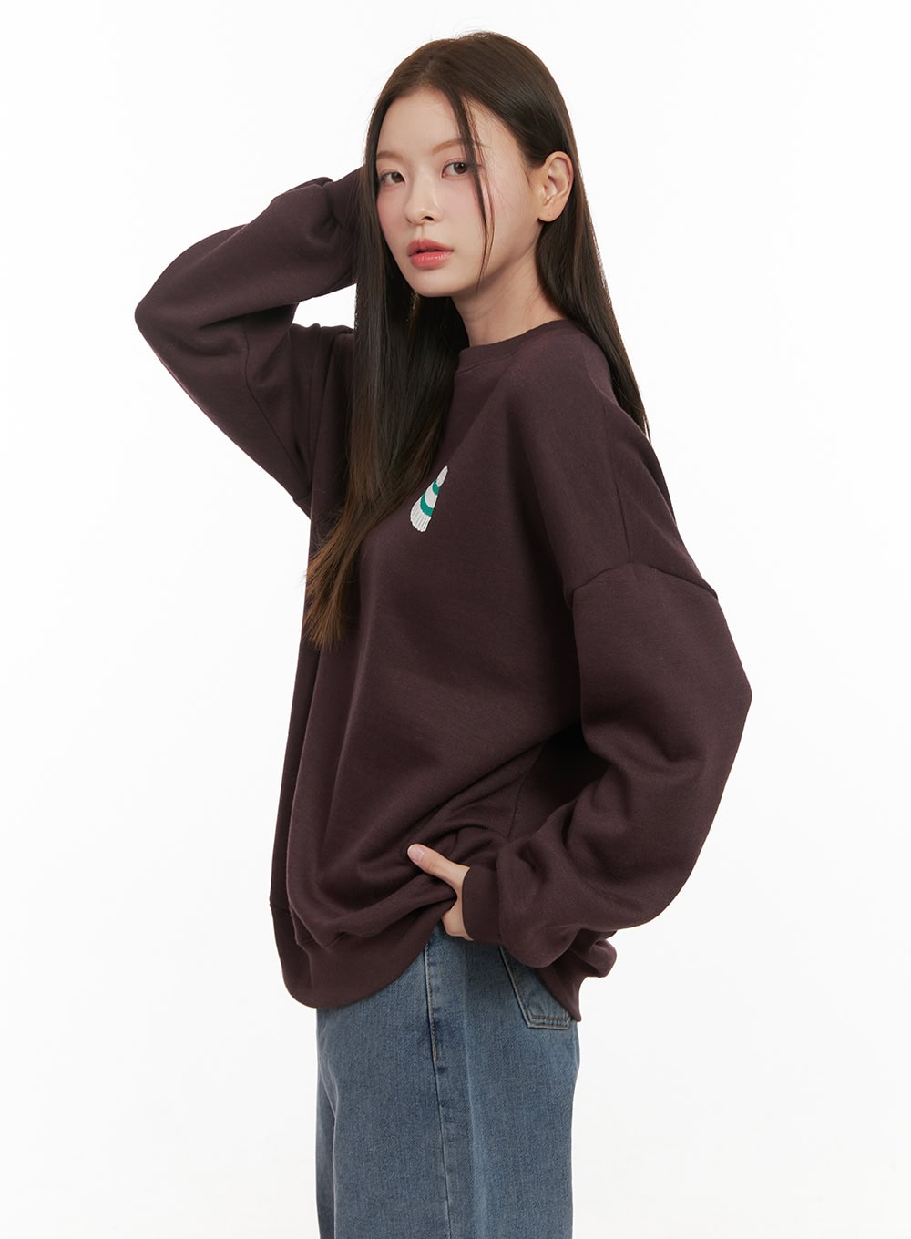 Loose-Fit Graphic Bear Crew Neck OD412