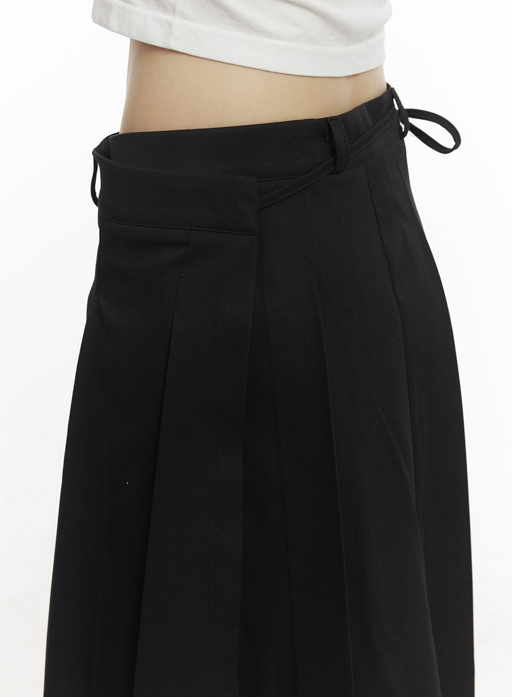 Wrap Pleated Midi Skirt CF518