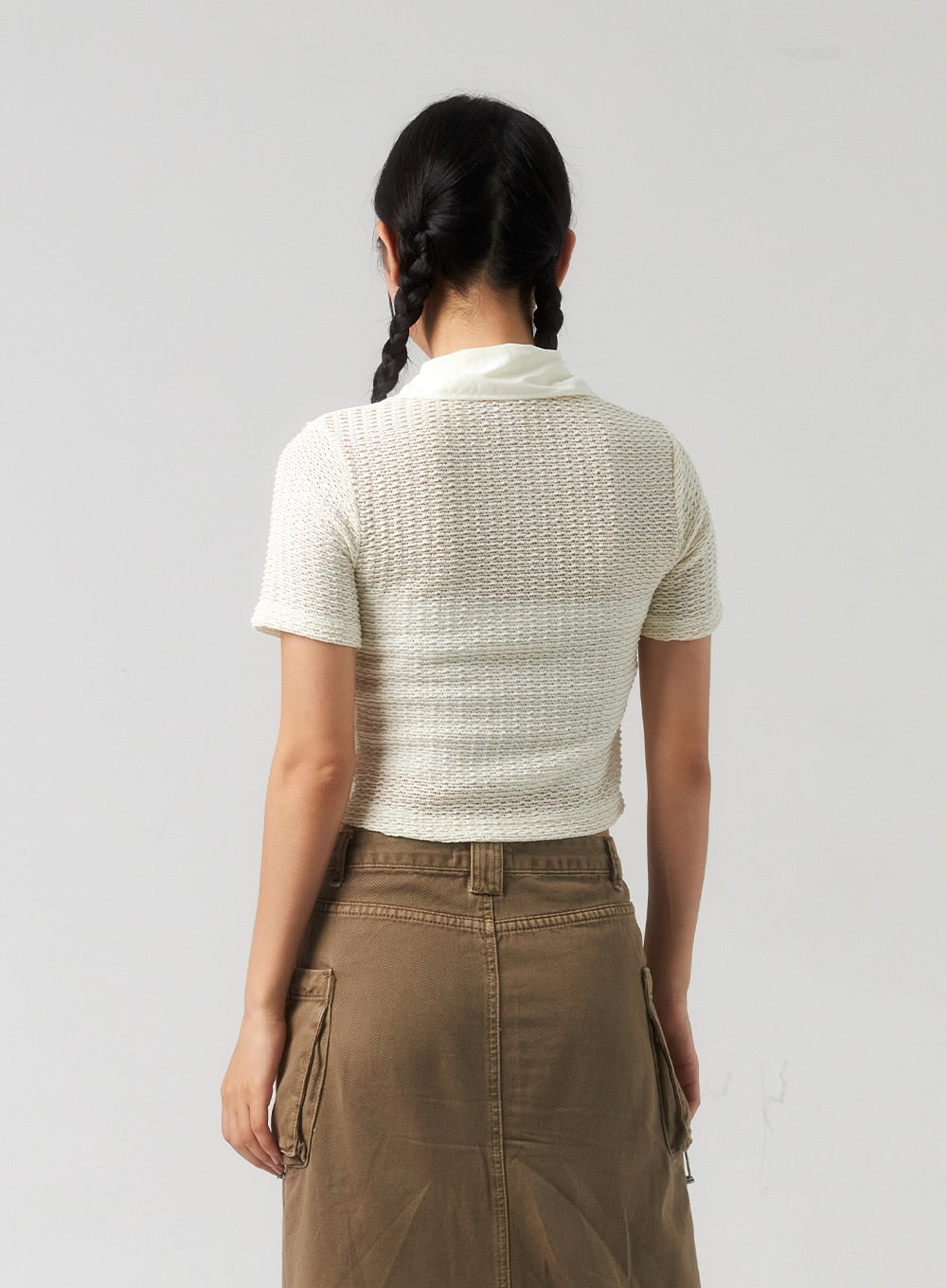 Mesh Zip-Up Top CU323