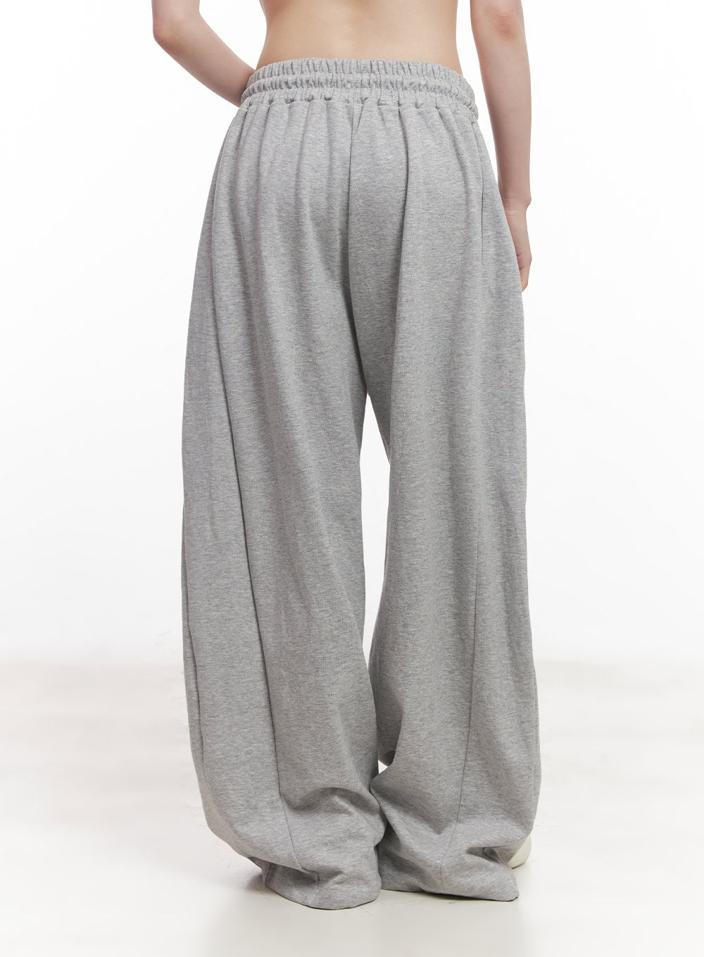 Adjustable Pintuck Wide-Leg Sweatpants CY521