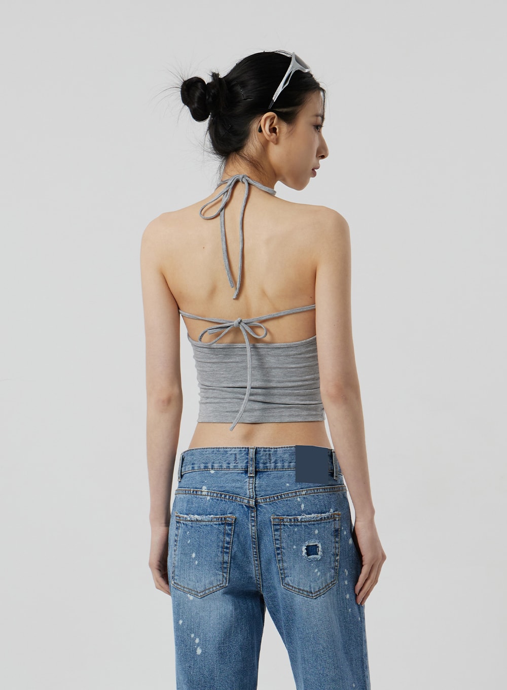 Neck strap Cropped Top CF309