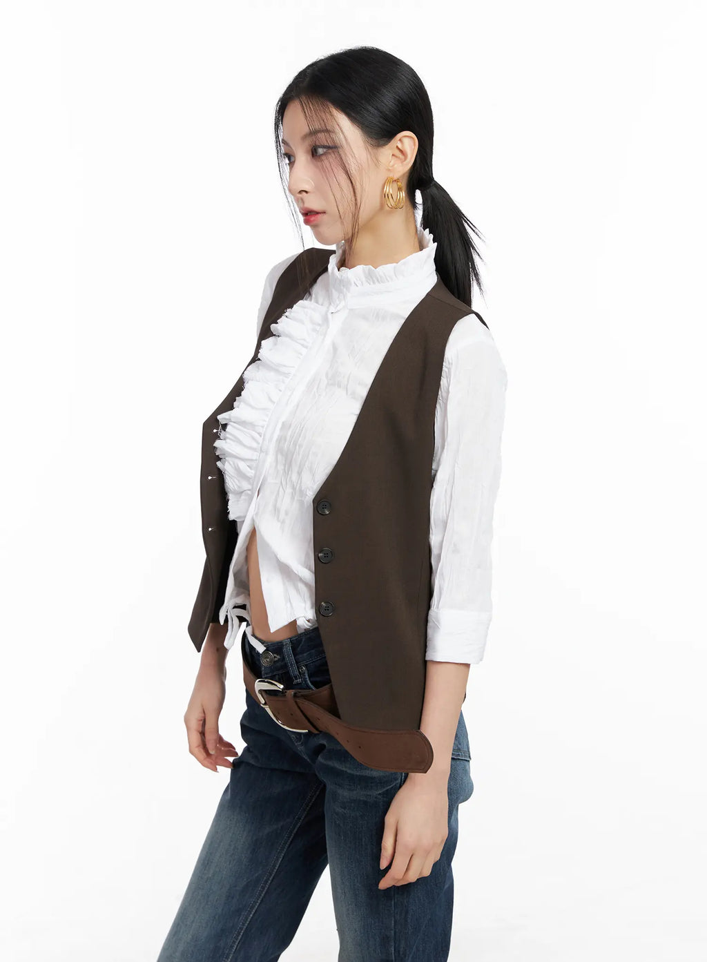 Classic Western Button Vest CC1109