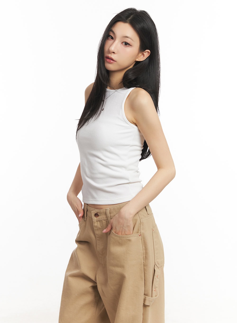 Eyelet Sleeveless Tank Top CA504