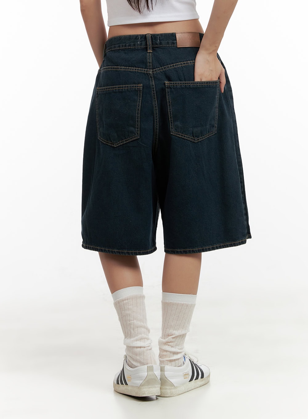 Side Folded Wide Leg Jorts CL431