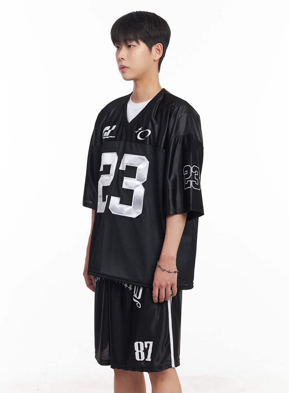 Men's Mesh V-Neck Jersey T-Shirt IA525