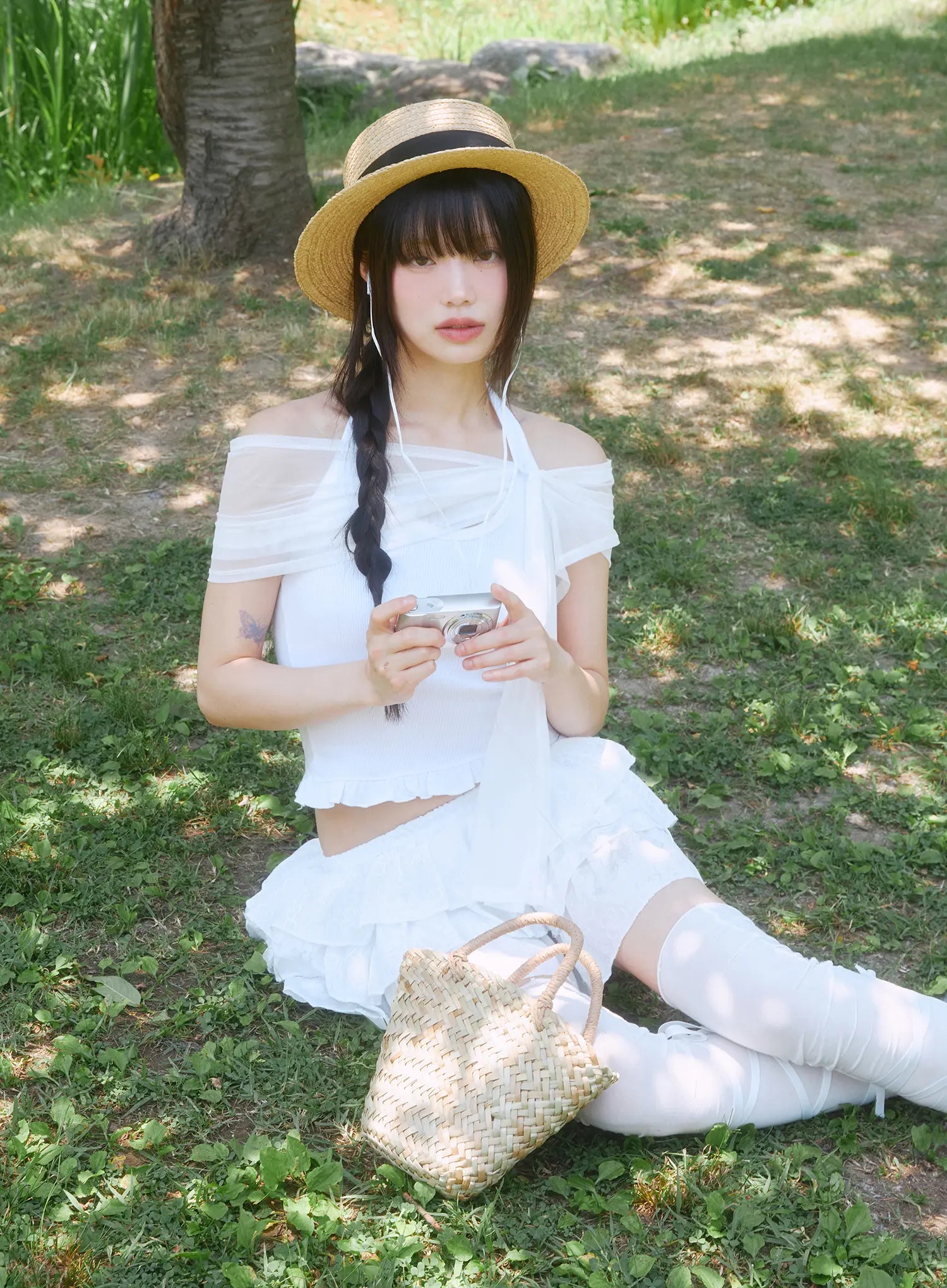 Sheer Layered Halter Tank CL509