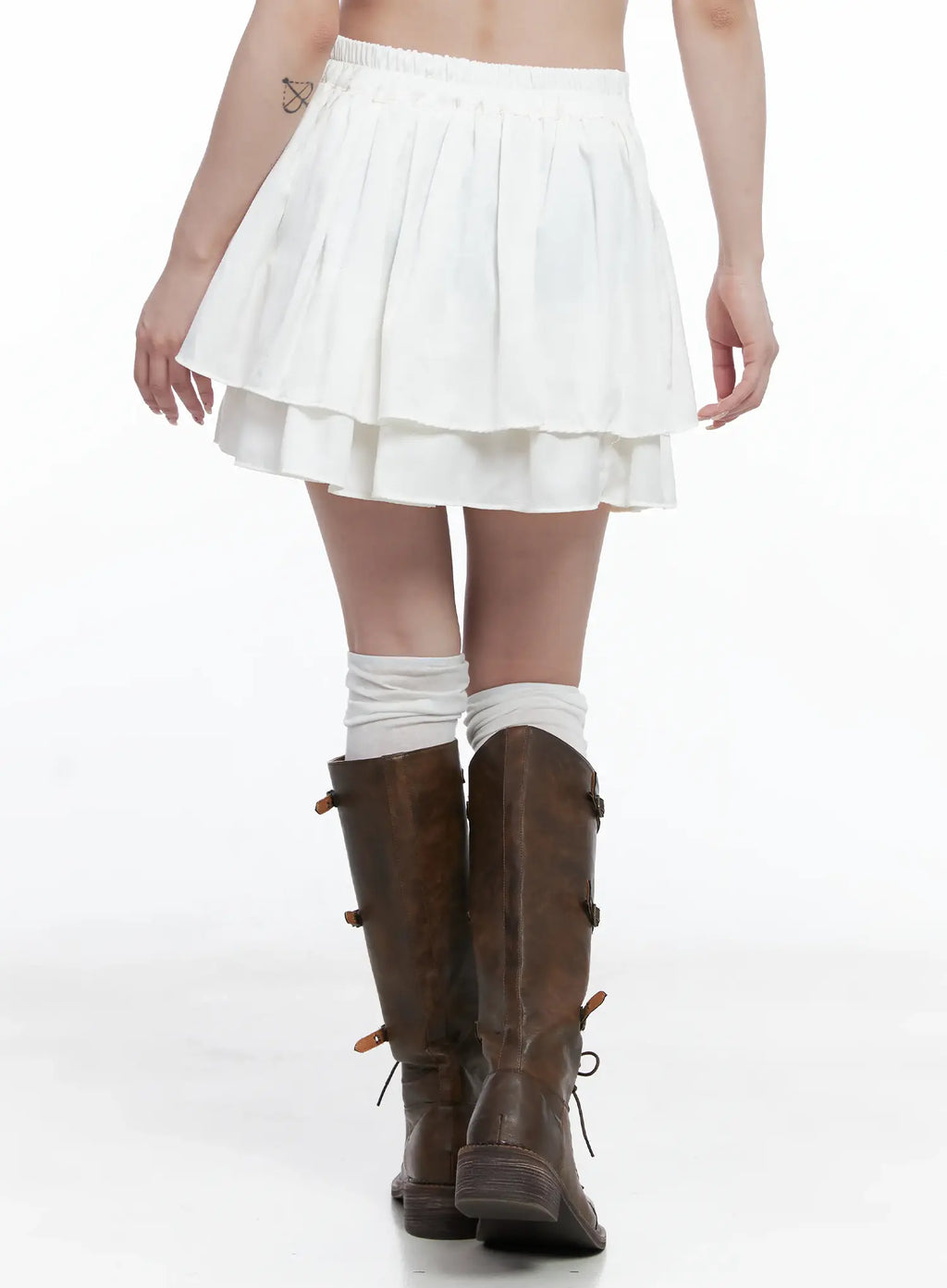 Double Layered Ruffle Mini Skirt CS501