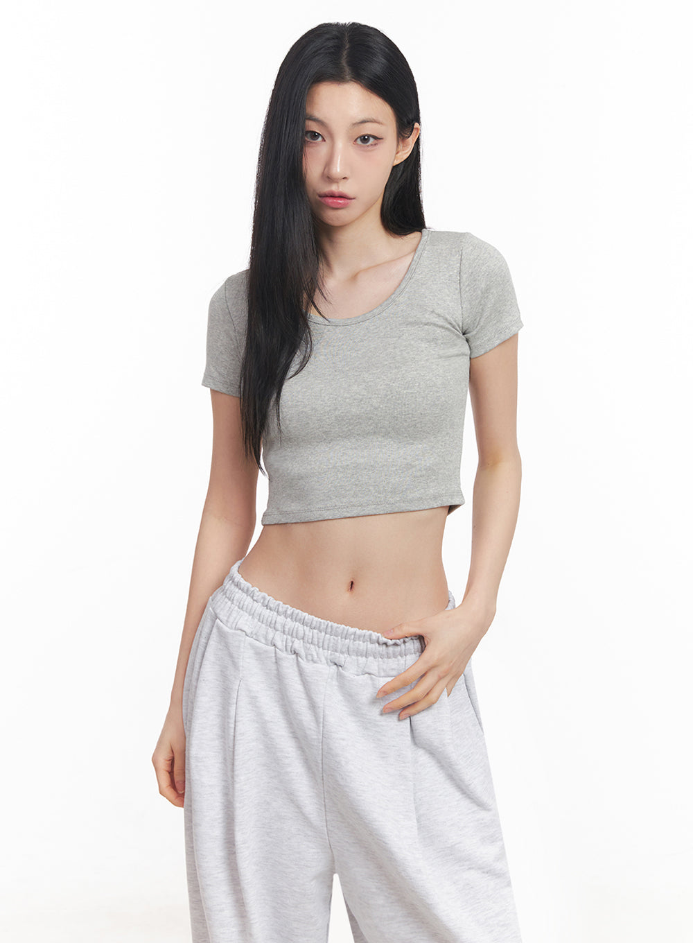 Basic Lounge Crop Tee IY516