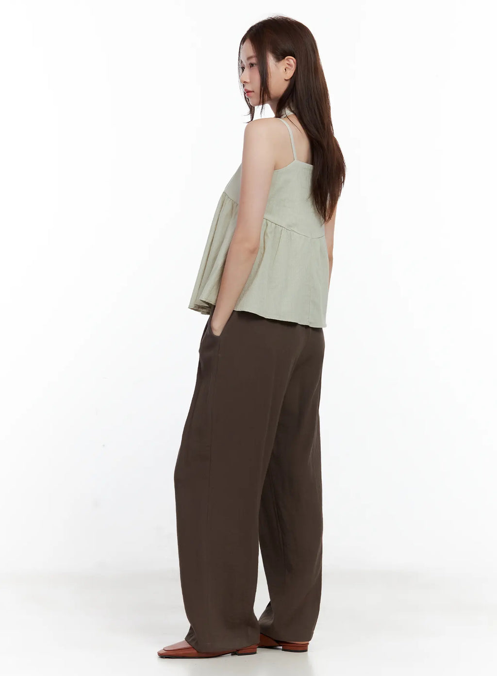 Linen Wide-Leg Trousers CL502