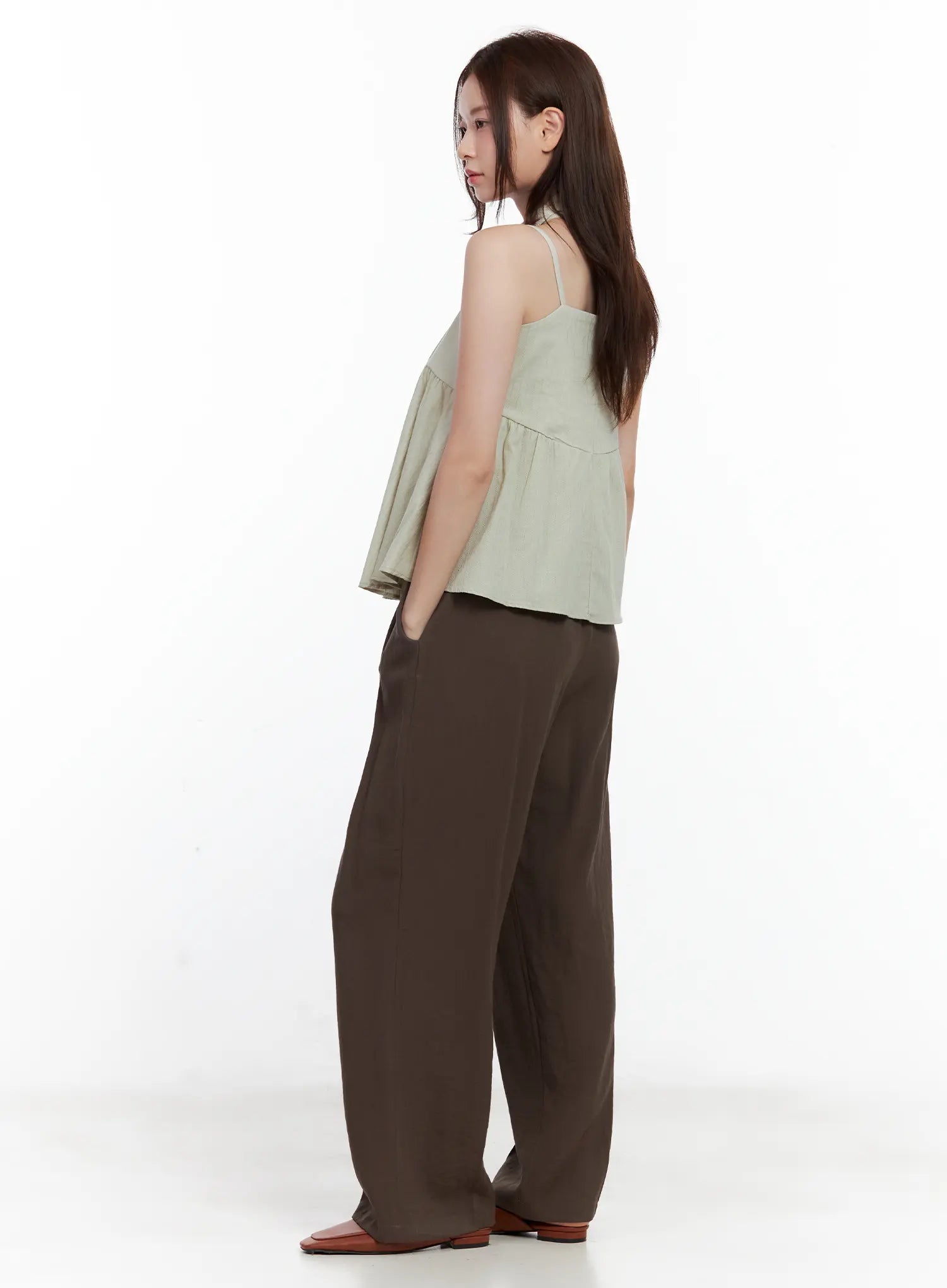 Linen Wide-Leg Trousers CL502