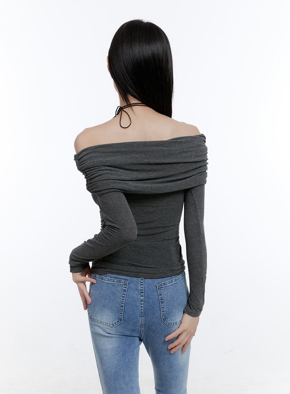 Long Sleeve Off-Shoulder Slim Top CG412