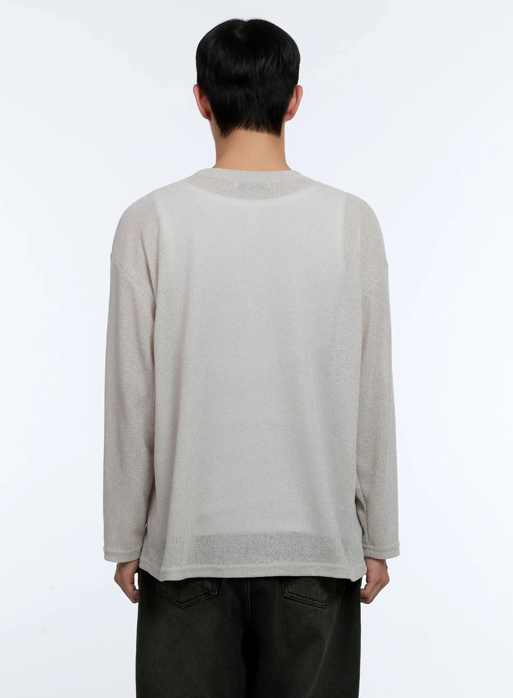 Men's Graphic Linen Long-Sleeve Tee IL515