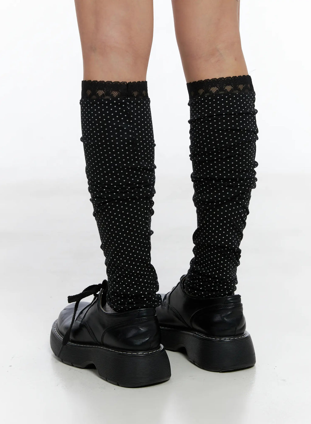 Polka-Dot Lace Leg Warmers CS505