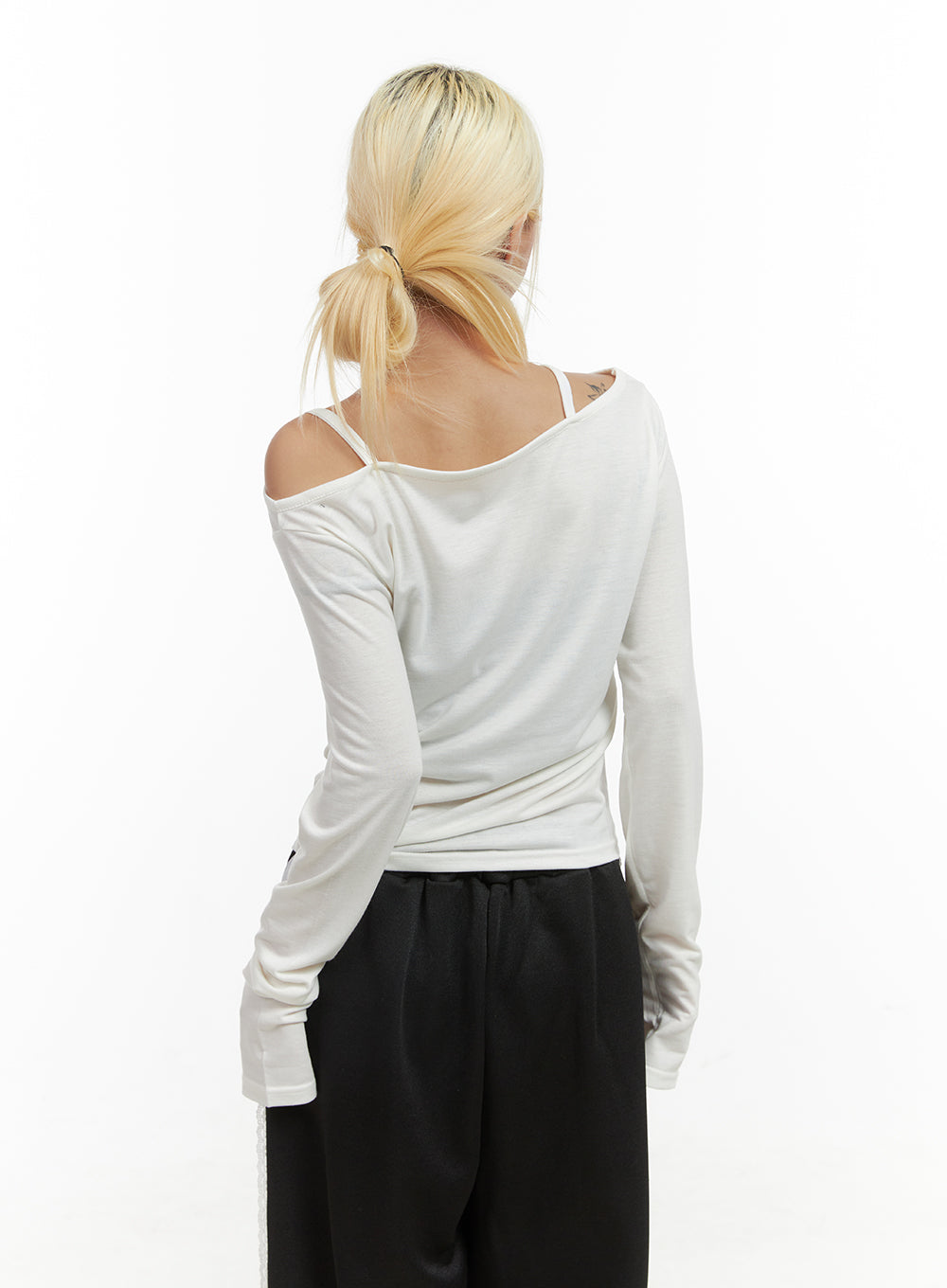 Chic Off Shoulder Letter Print Top  CO415