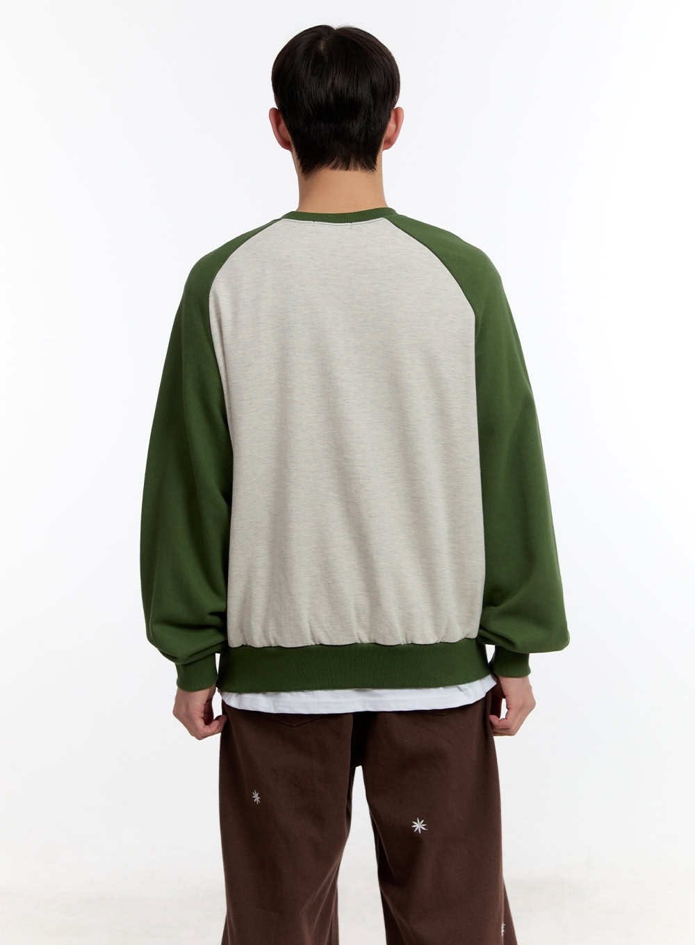 Men's Graphic Long Sleeve Raglan Sweatshirt IA504