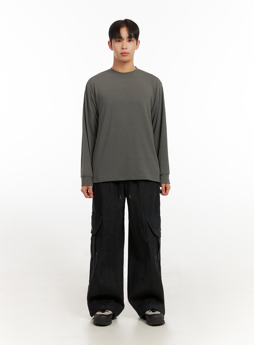 Men's Solid Comfort Long Sleeve Tee ID413