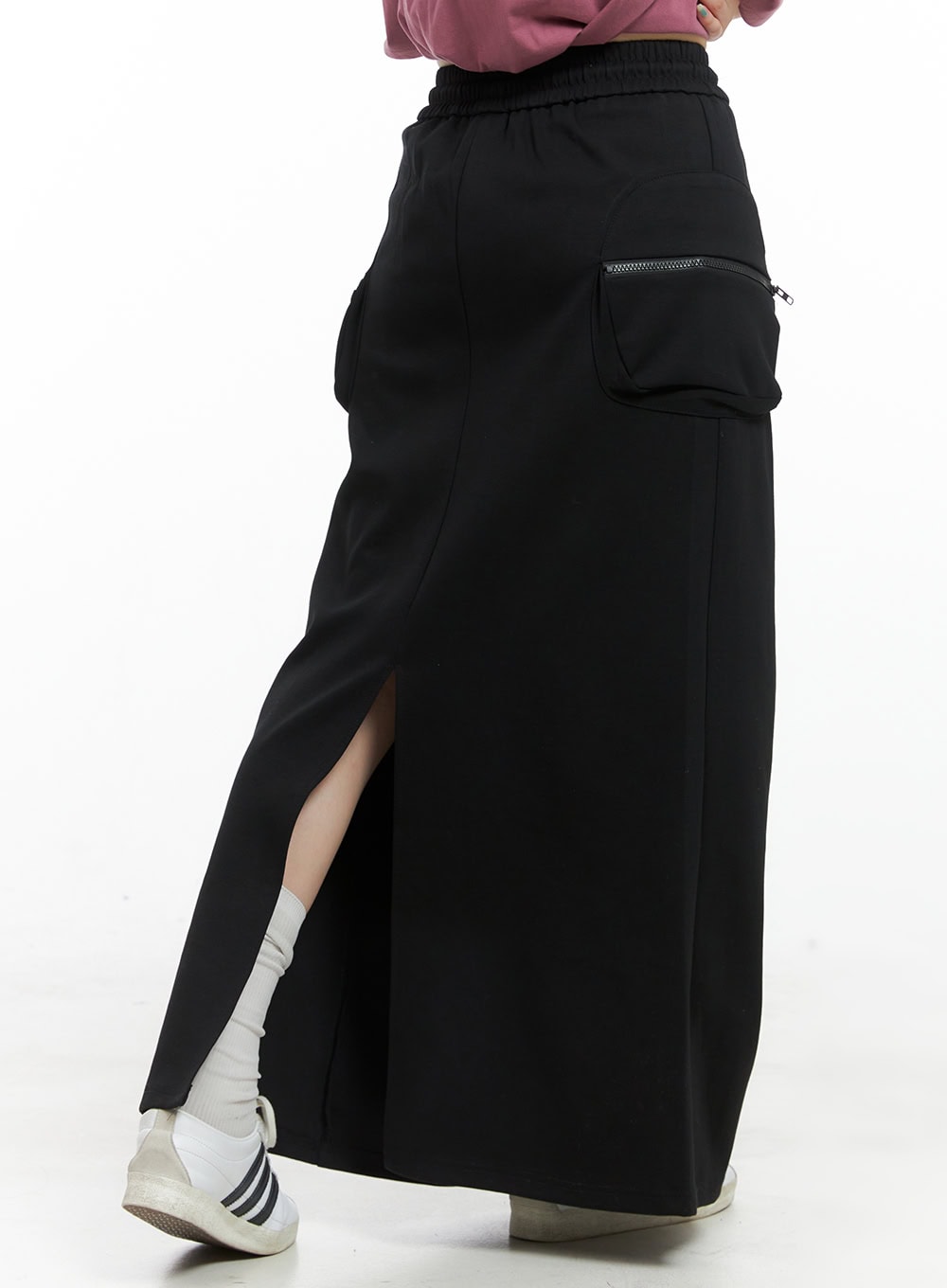 String Banded Cargo Maxi Skirt CG408