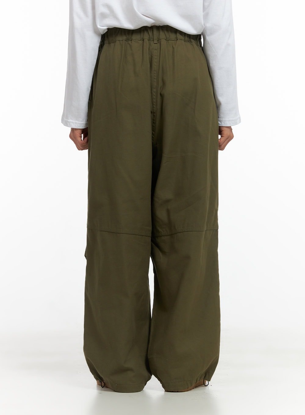 Men's Solid Pintuck Wide Leg Trousers CO408