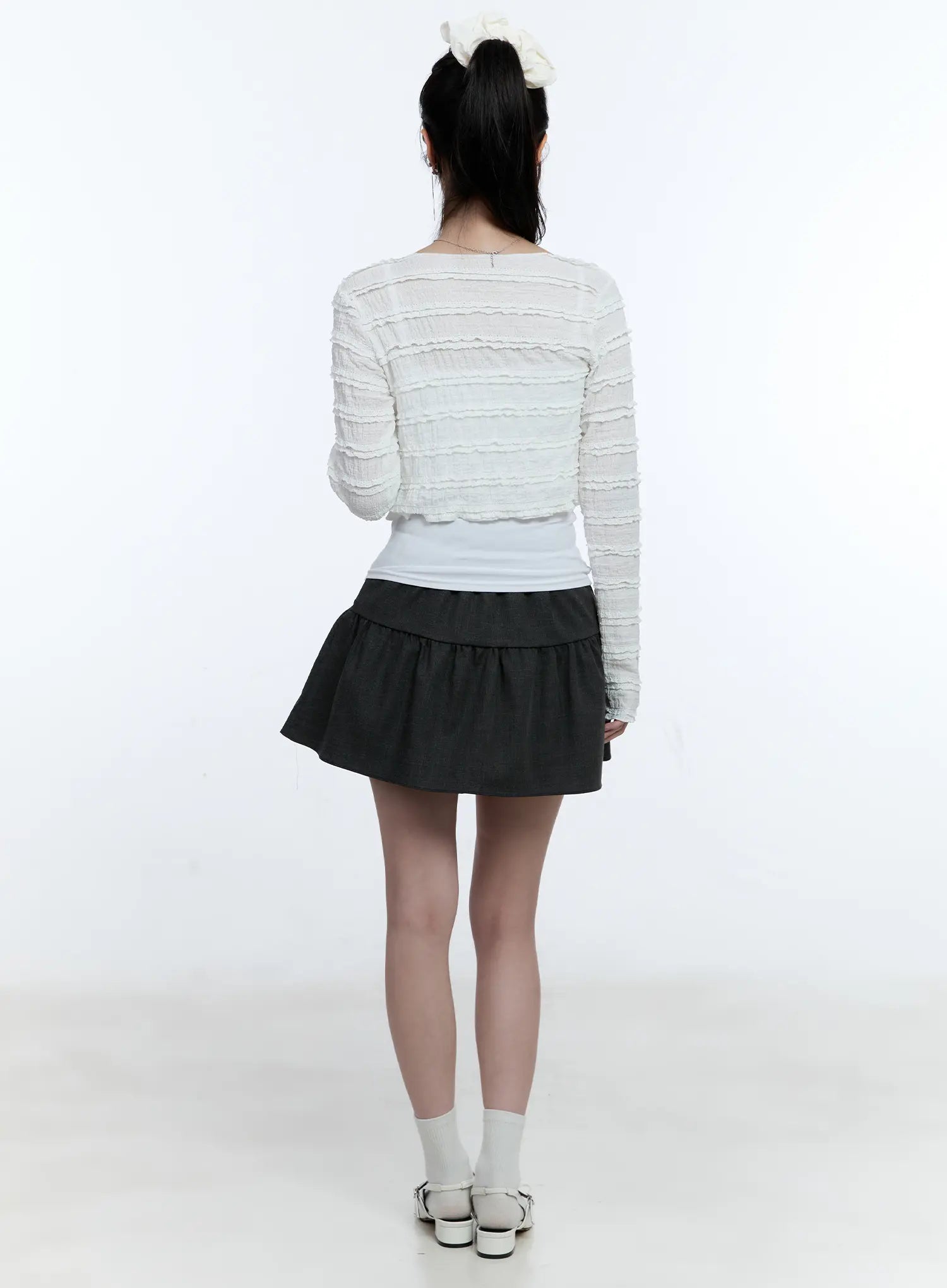 Pleated Flare Mini Skirt CG514
