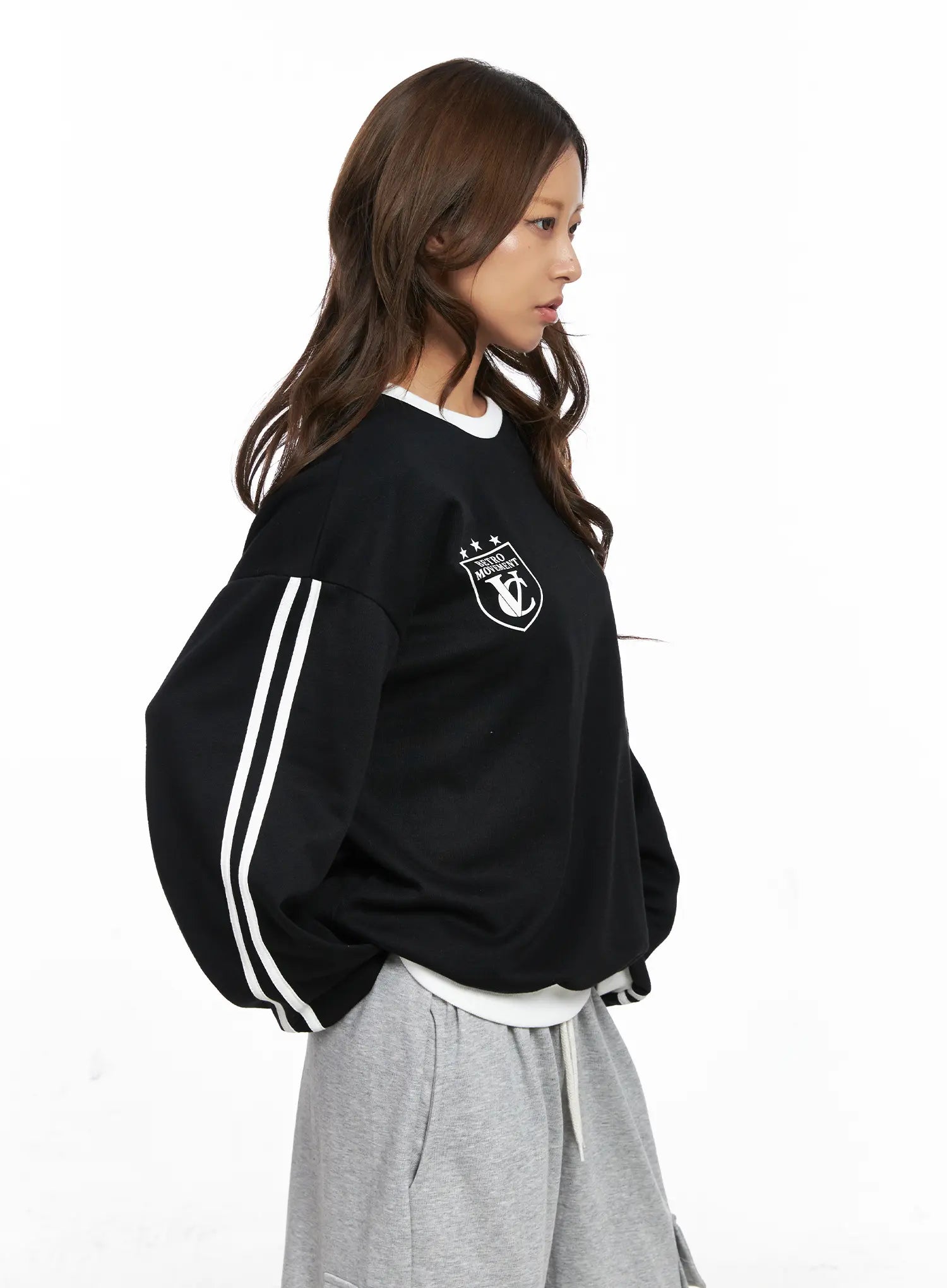 Oversized Contrast Sweatshirt CO513