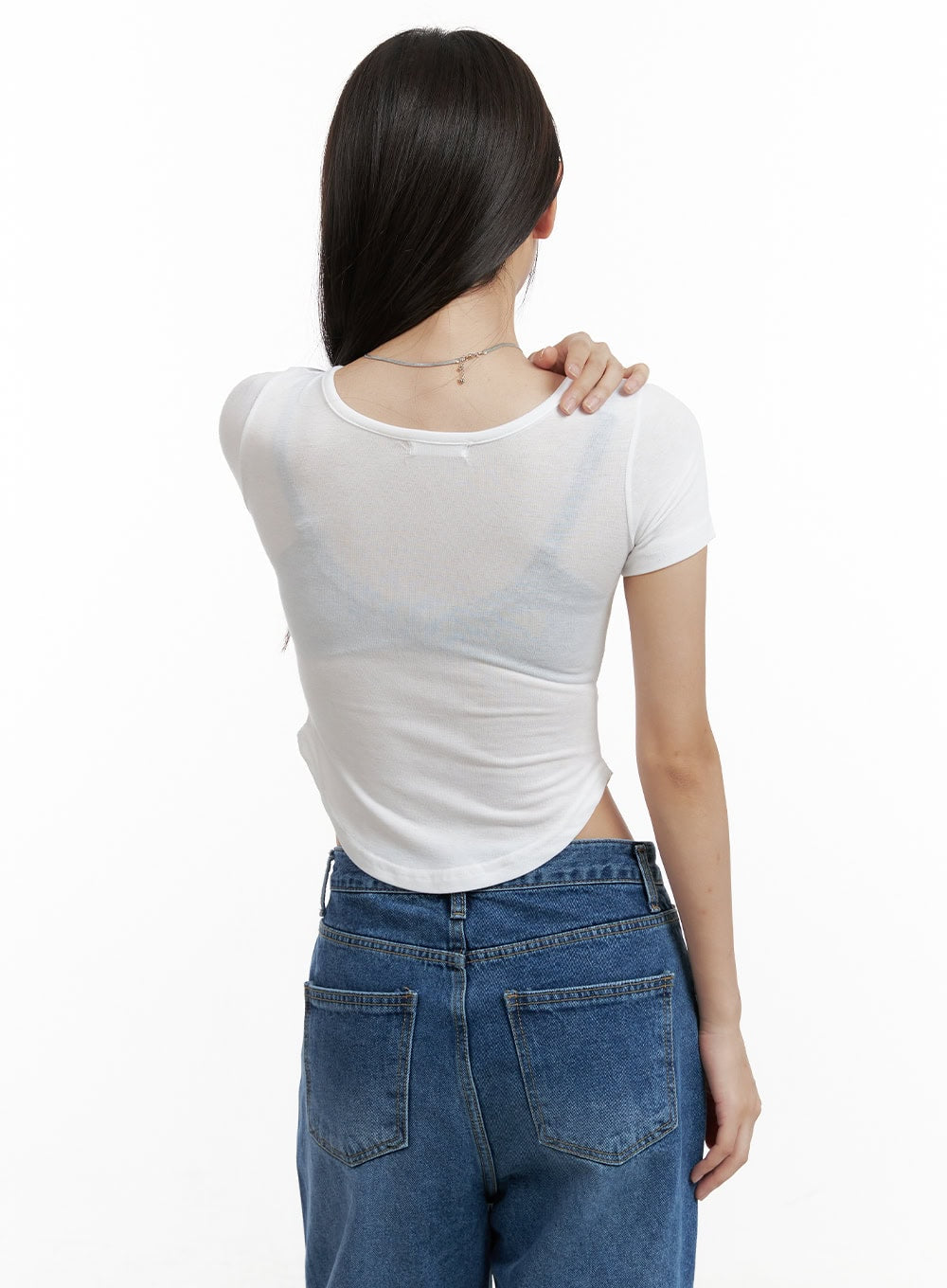 Slim U-Neck Crop Top CL431