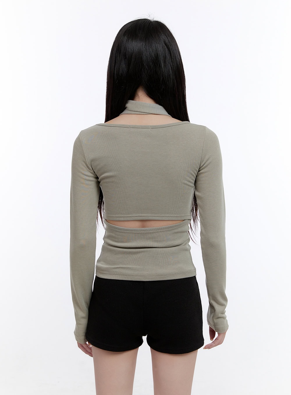 Elegant Long-Sleeve Muffler Top CO418