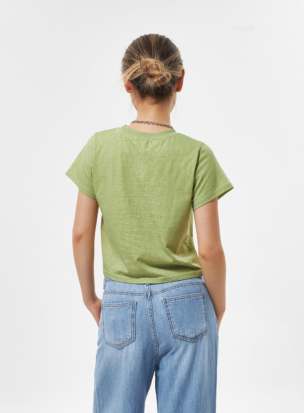 Cotton Graphic Cropped Tee CY331