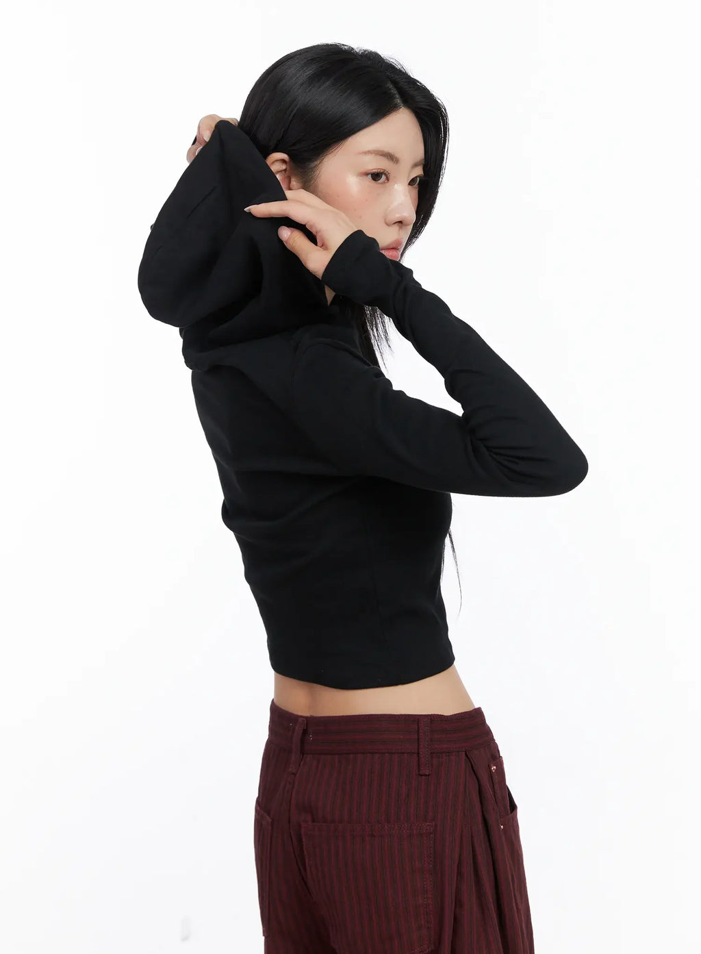 Classic Slim Fit Crop Hoodie CO507