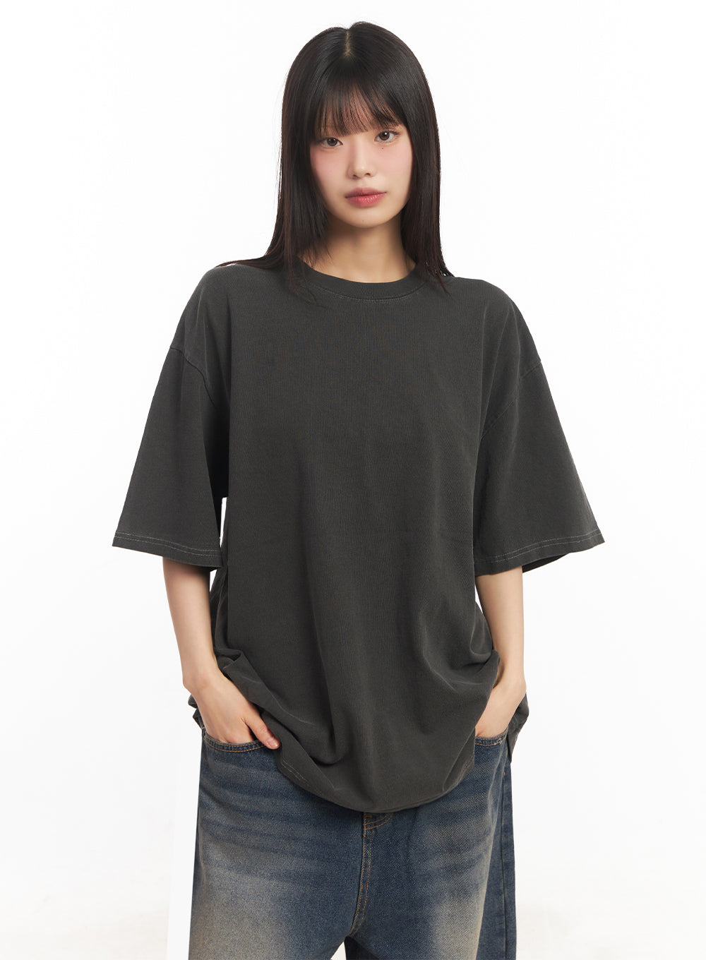 Essential Cotton Canvas Oversize T-Shirt IY502