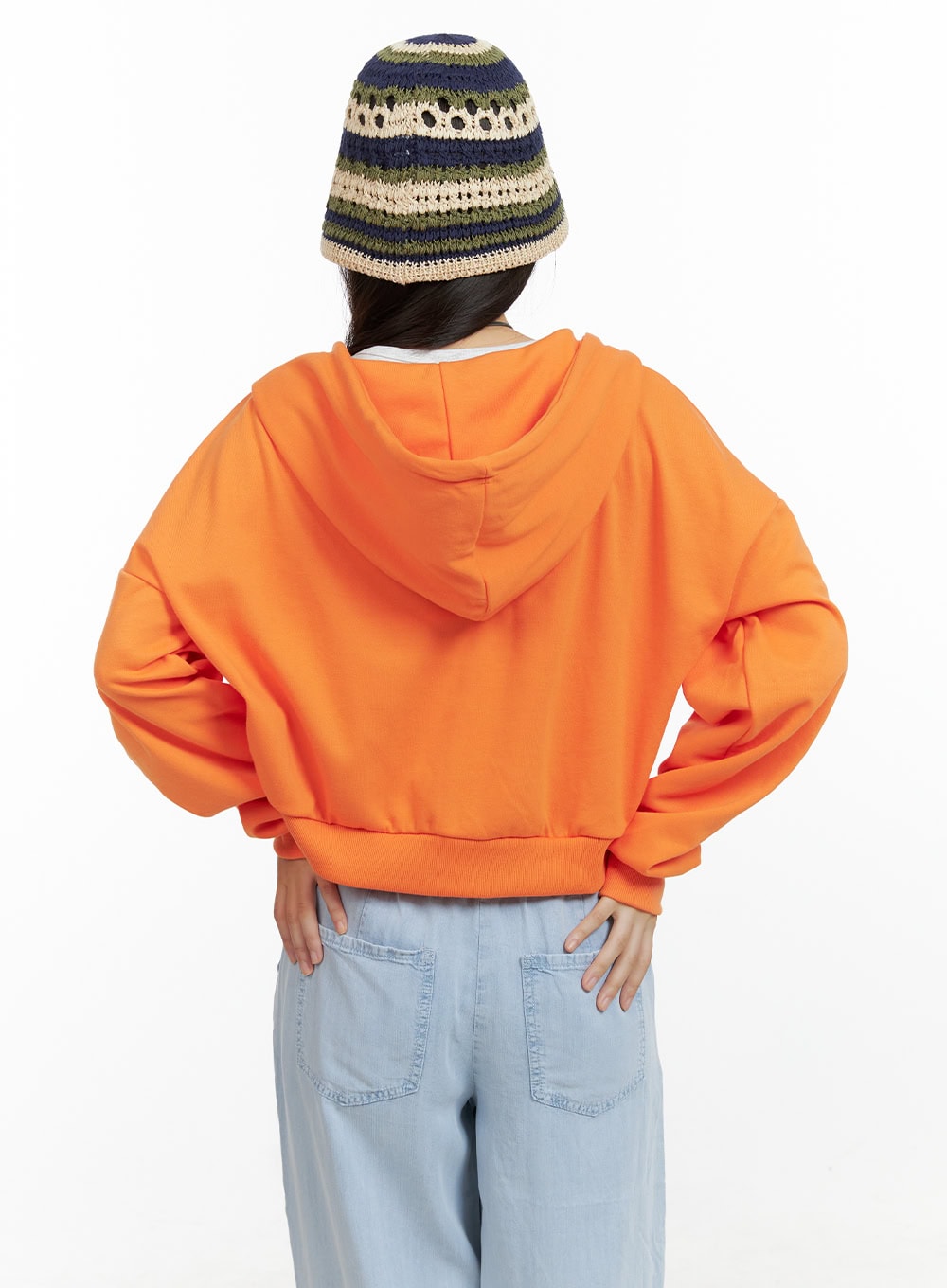 Crop Zip-Up Hoodie OL408