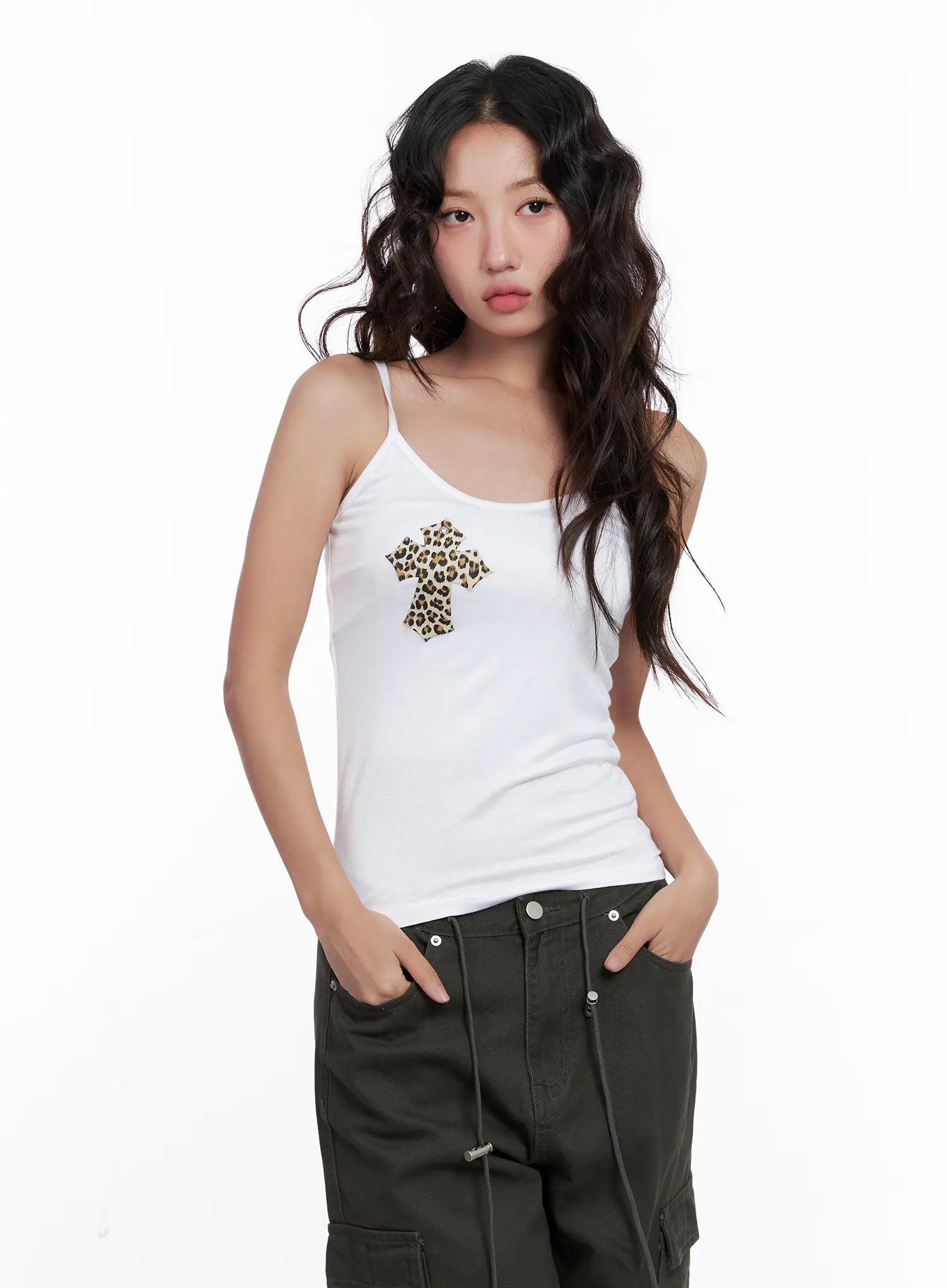 Leopard Patch Tank Top CL521
