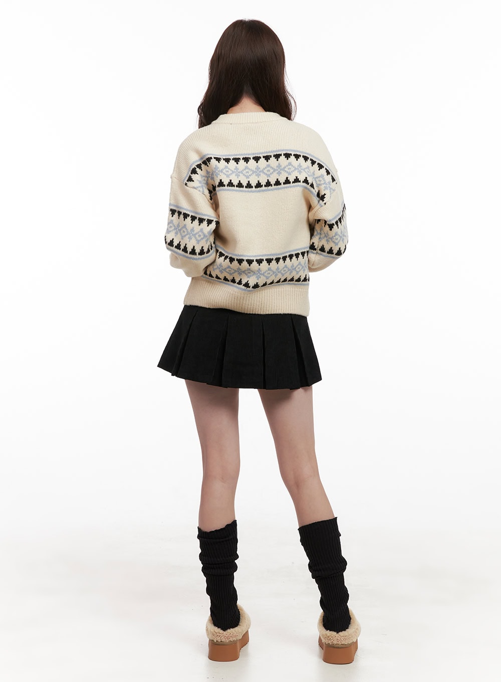 Pleated Corduroy Mini Skirt OD403