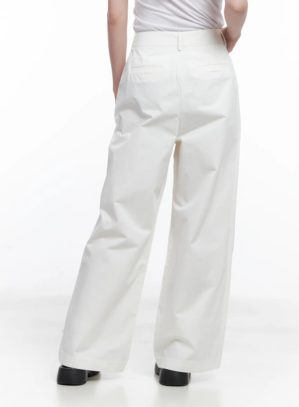 Pintuck Wide Leg Cotton Pants CG520