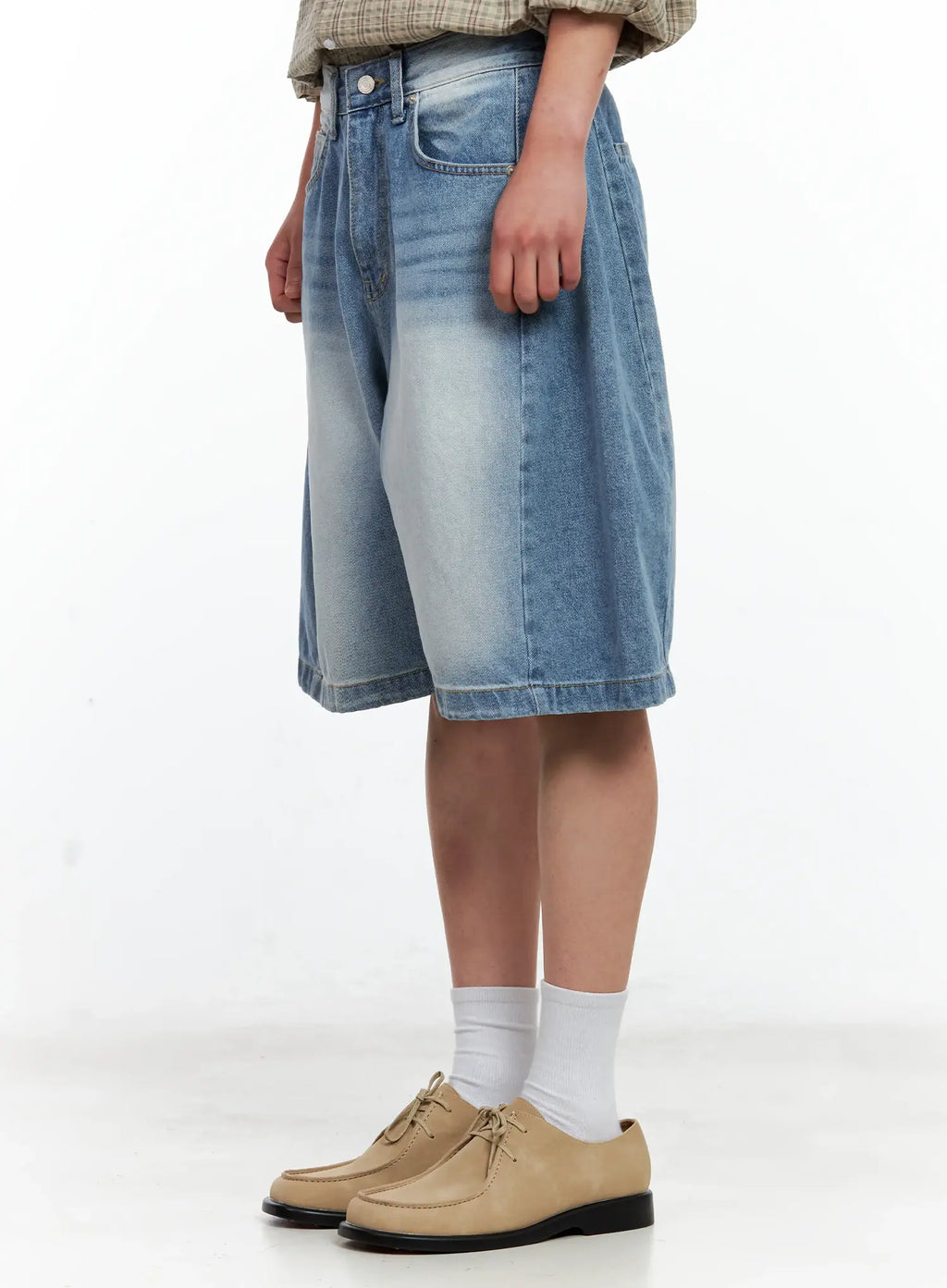 Men's Side-Drape Denim Jorts IL514
