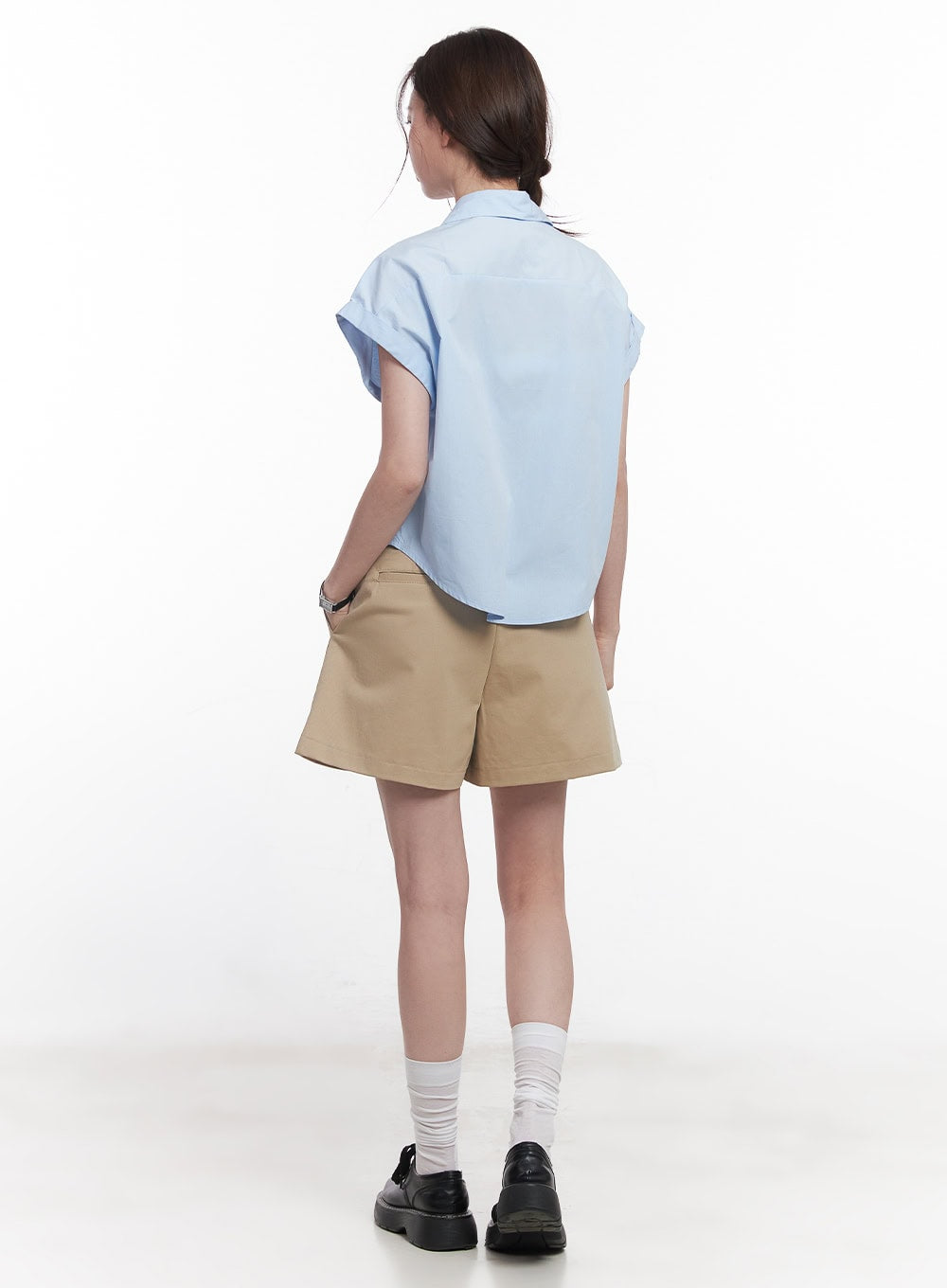 Pintuck Cotton Shorts CY515