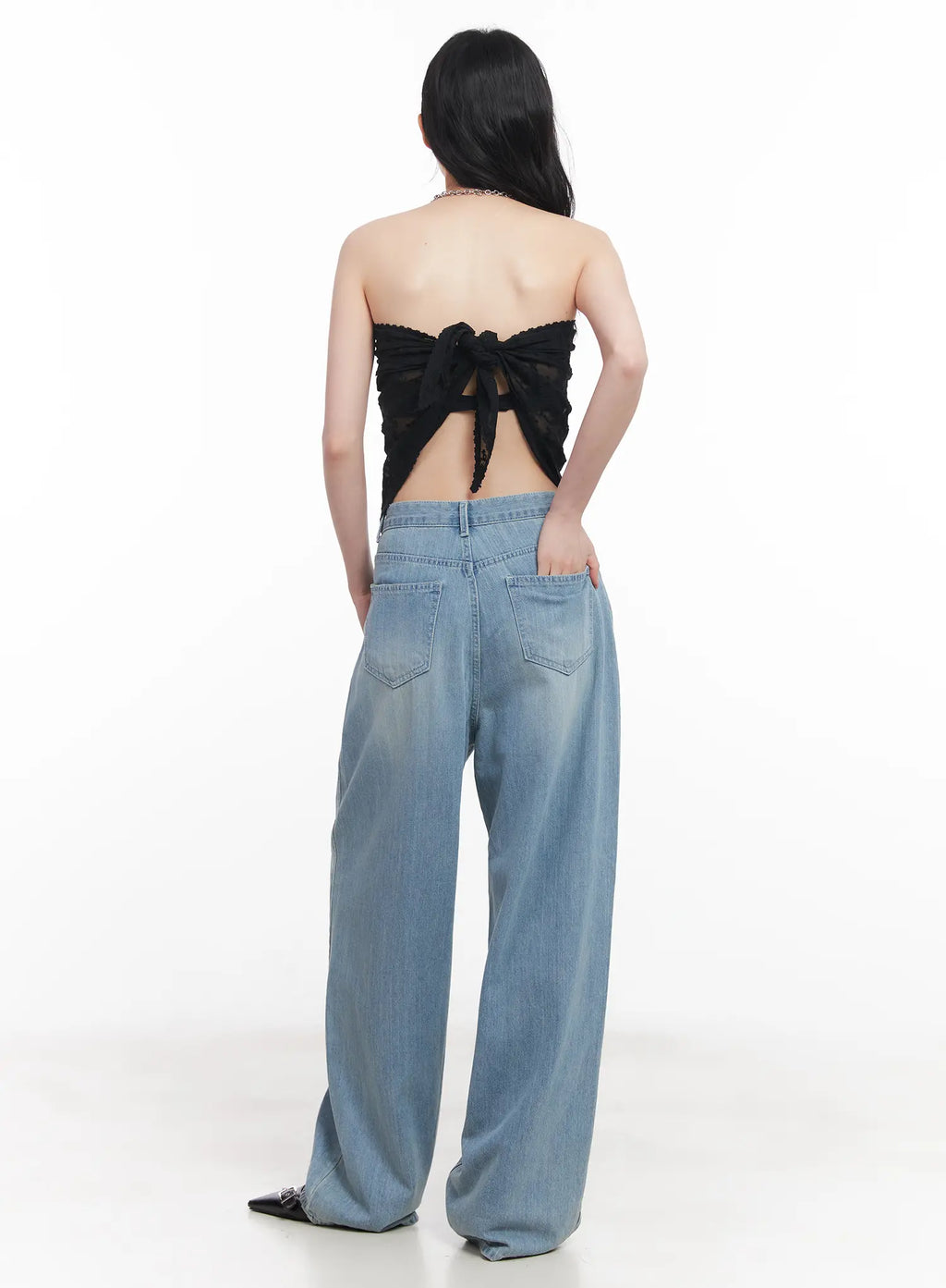 Rose Washed Baggy Summer Denim Jeans CU511