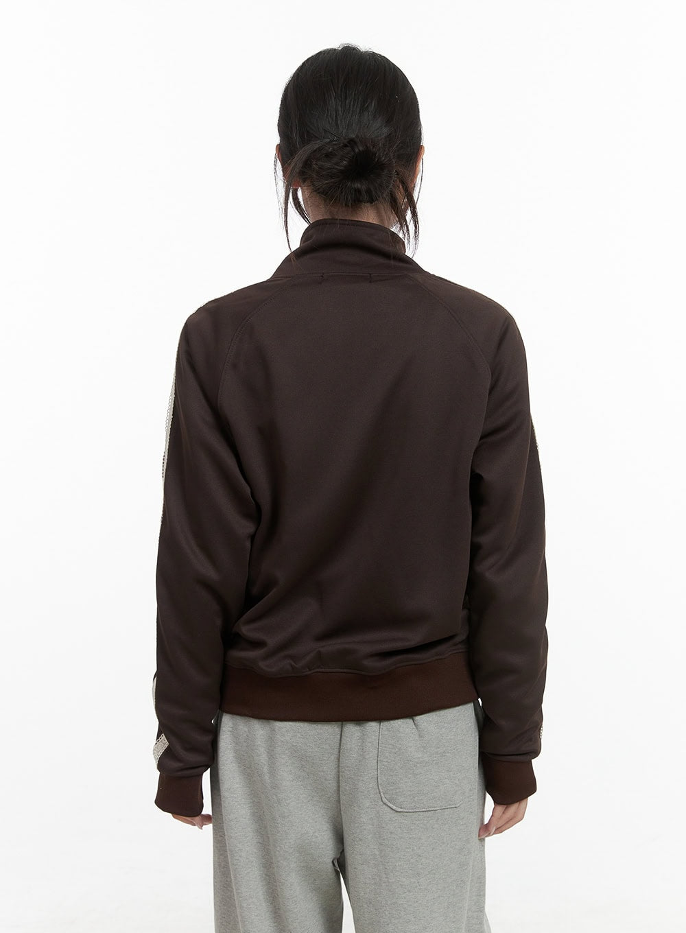 Chic Zip-Front Polyester Spandex Jacket CO402