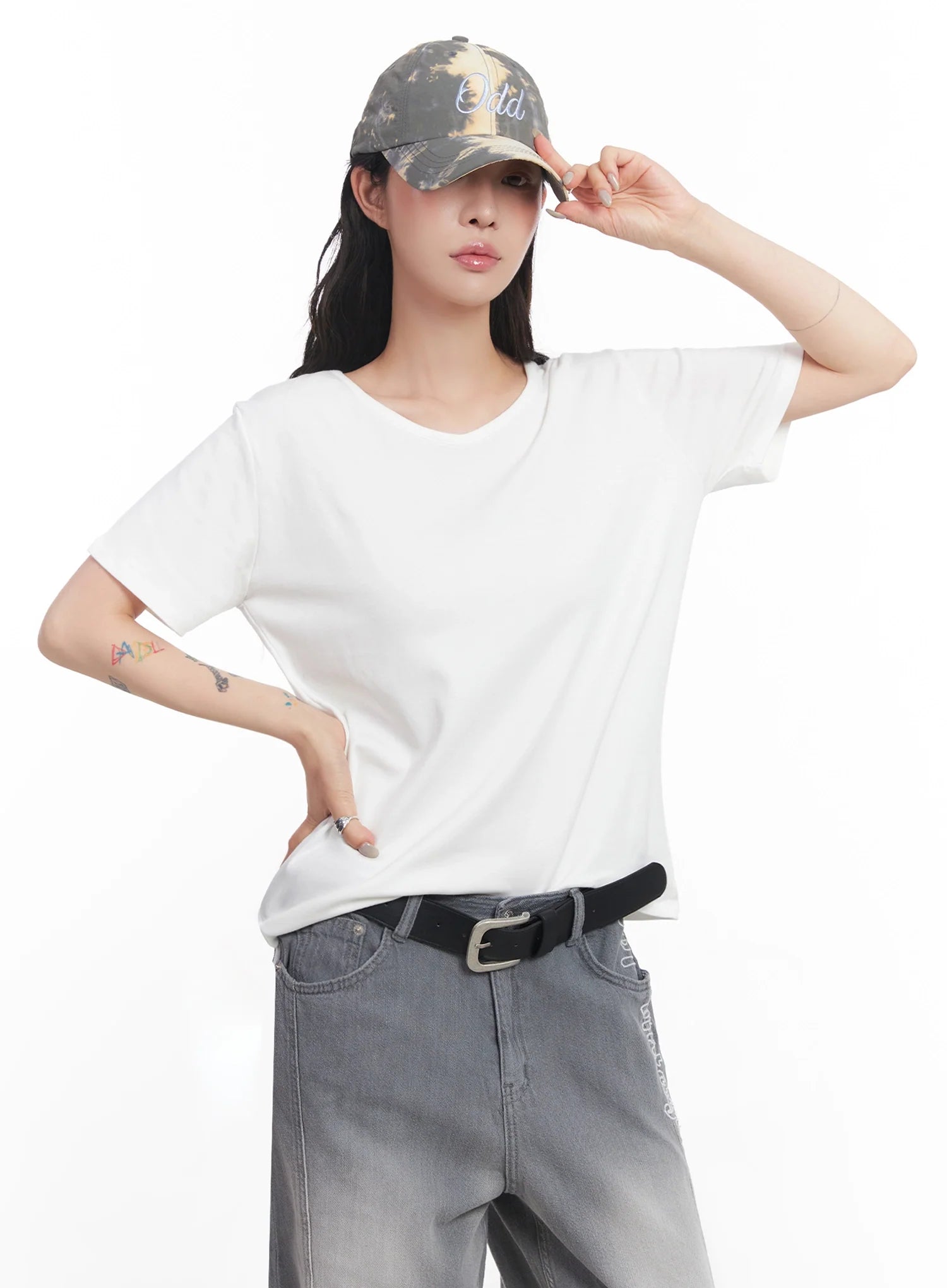 U-Neck Loose-Fit T-Shirt IC503