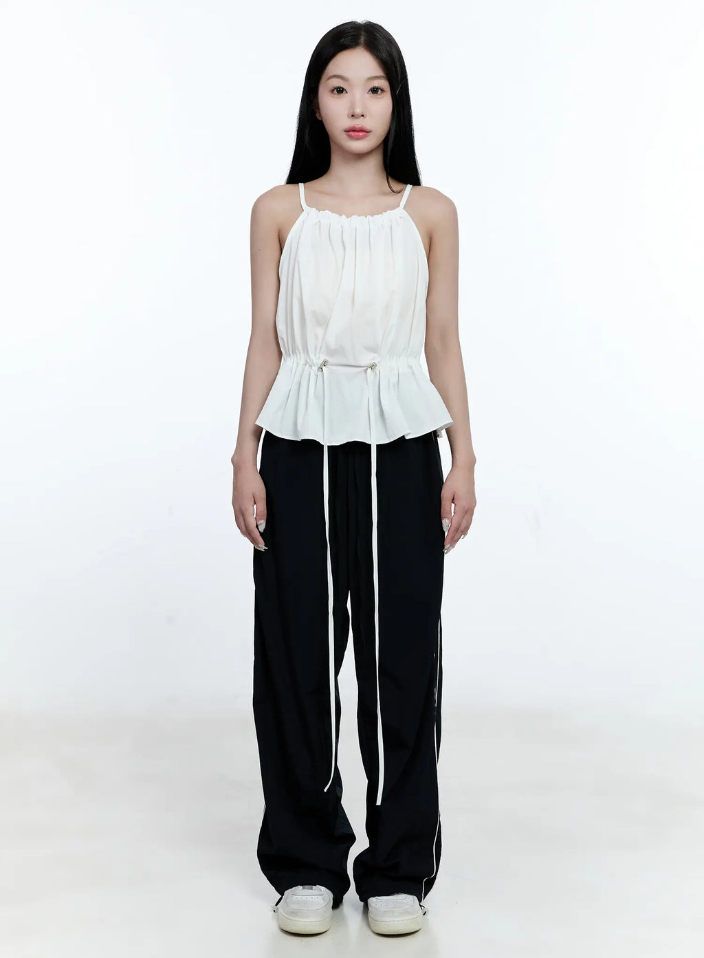 Nylon Wide-Leg Track Pants CG512