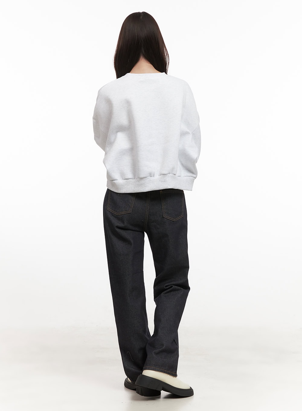 Embroidered Patch Detail Crew Neck CJ515