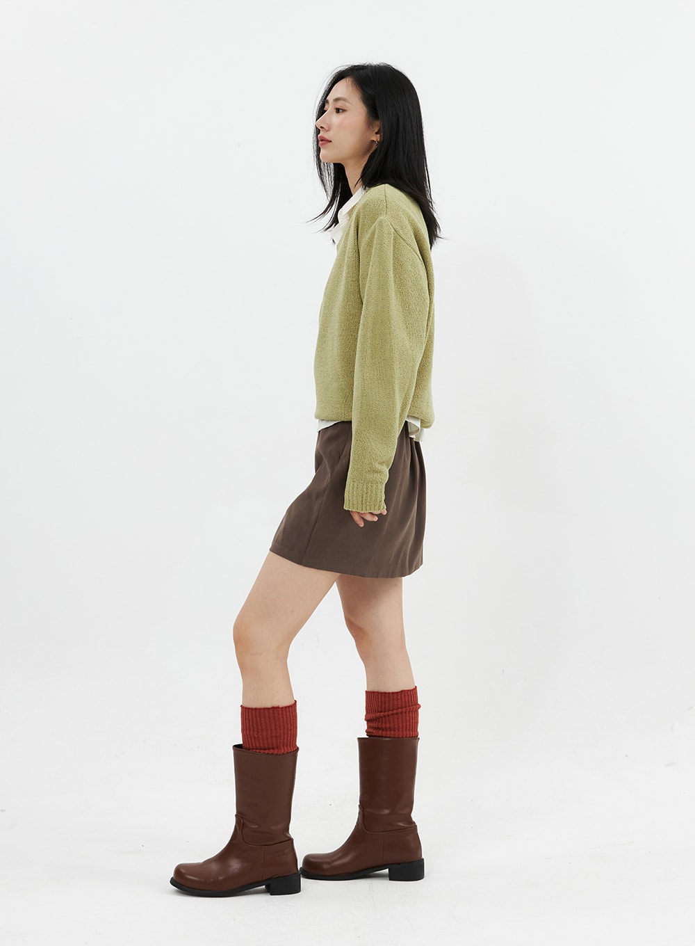 V-Neck Knit Sweater OO305