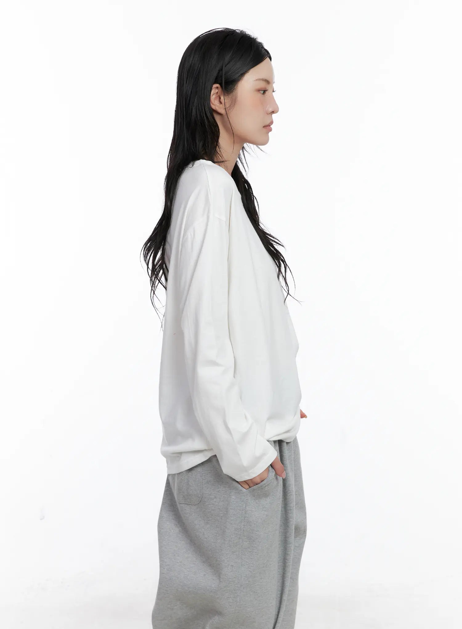 Basic Oversized Long Sleeve Tee CS529