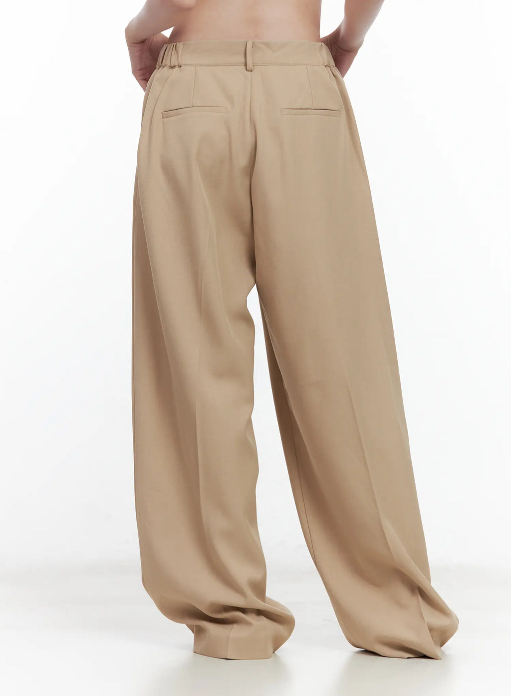 Wide-Leg Pintuck Slacks CL502
