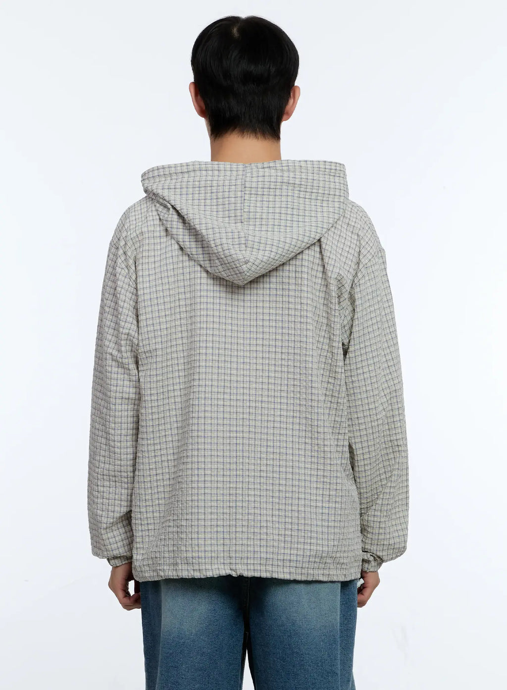 Men's Checkered Windbreaker Jacket IG515